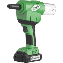 Marson - All up to 3/16" Closed End Rivet Capacity , 2,248 Lb Pull Force Cordless Electric Riveter - 0.83" Stroke Length, 14.4 Volt, Mandrel Collection, Battery Included - Strong Tooling