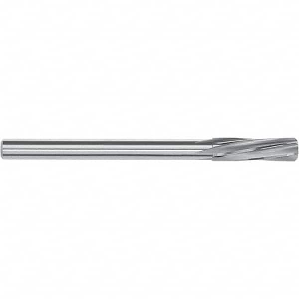 Magafor - 10.95mm Solid Carbide 6 Flute Chucking Reamer - Spiral Flute, 10mm Straight Shank, 38mm Flute Length, 133mm OAL - Strong Tooling