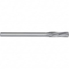 Magafor - 11.53mm Solid Carbide 6 Flute Chucking Reamer - Spiral Flute, 12mm Straight Shank, 44mm Flute Length, 151mm OAL - Strong Tooling