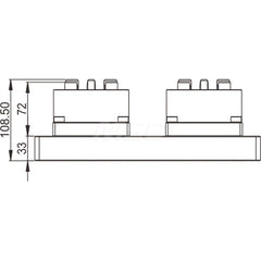 EDM Chucks; Chuck Size: 300mm x 102mm x 108.5mm; System Compatibility: Macro; System 3R; Actuation Type: Pneumatic; Material: Stainless Steel; CNC Base: Yes; EDM Base: No; Clamping Force (N): 10000.00; Series/List: RHS Macro