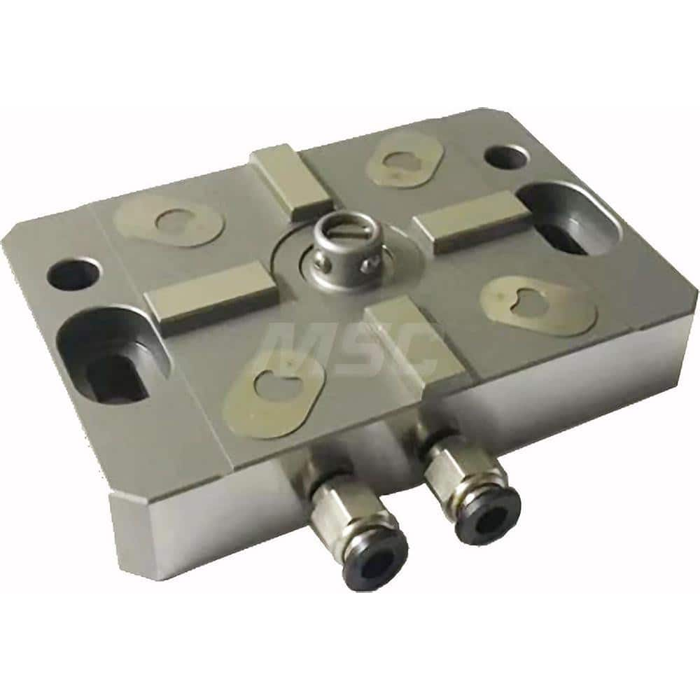 EDM Chucks; Chuck Size: 122mm x 80mm x 22mm; System Compatibility: Macro; System 3R; Actuation Type: Pneumatic; Material: Stainless Steel; CNC Base: Yes; EDM Base: Yes; Clamping Force (N): 7000.00; Series/List: RHS Macro