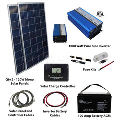 Solar Panels; Maximum Output Power (W): 240; Amperage (mA): 6.49; Terminal Contact Type: MC-4; Mounting Type: Mounting Holes