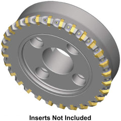 Indexable Chamfer & Angle Face Mills; Minimum Cutting Diameter (mm): 101.60; Minimum Cutting Diameter (Decimal Inch): 4.0000; Minimum Cutting Diameter (Inch): 4; Maximum Cutting Diameter (mm): 114.30; Maximum Cutting Diameter (Decimal Inch): 4.5000; Maxim