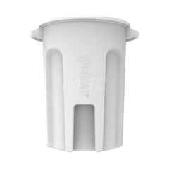 Trash Cans & Recycling Containers; Product Type: Trash Can; Container Capacity: 44 gal; Container Shape: Round; Lid Type: No Lid; Container Material: Plastic; Color: White; Features: Integrated Handles Aids In Lifting Of Can & Improves Dumping Efficiency;