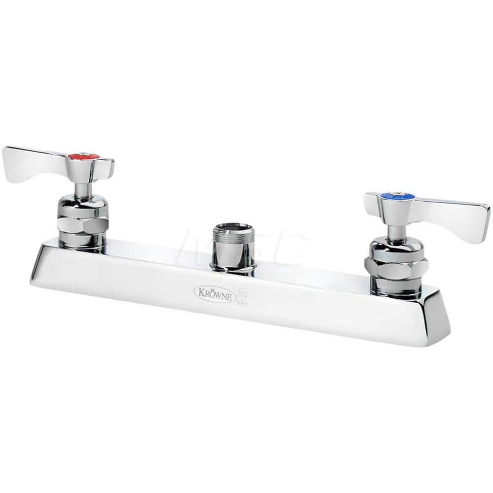 Industrial & Laundry Faucets; Type: Base Mount Faucet; Style: Base Mounted; Design: Base Mounted; Handle Type: Lever; Spout Type: No Spout; Mounting Centers: 8; Finish/Coating: Chrome Plated Brass; Type: Base Mount Faucet; Minimum Order Quantity: Solid Ch