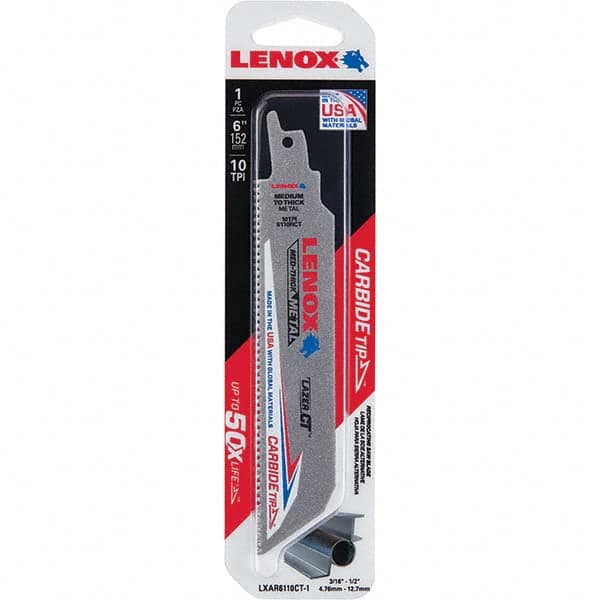 Lenox - Reciprocating Saw Blades Blade Material: Carbide Blade Length (Inch): 6 - Strong Tooling