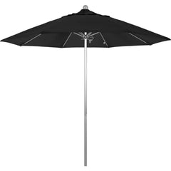 Patio Umbrellas; Diameter (Feet): 9; Height (Feet): 8.583; Fabric Color: Black; Base Included: No; Canopy Fabric: Pacifica; Fade Resistant: Yes; Additional Information: Push Lift; Frame Material: Aluminum