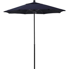 Patio Umbrellas; Diameter (Feet): 7.5; Height (Feet): 7.698; Fabric Color: Navy; Base Included: No; Canopy Fabric: Olefin; Fade Resistant: Yes; Additional Information: Push Lift; Frame Material: Fiberglass