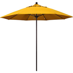 Patio Umbrellas; Diameter (Feet): 9; Height (Feet): 8.583; Fabric Color: Yellow; Base Included: No; Canopy Fabric: Pacifica; Fade Resistant: Yes; Additional Information: Push Lift; Frame Material: Aluminum