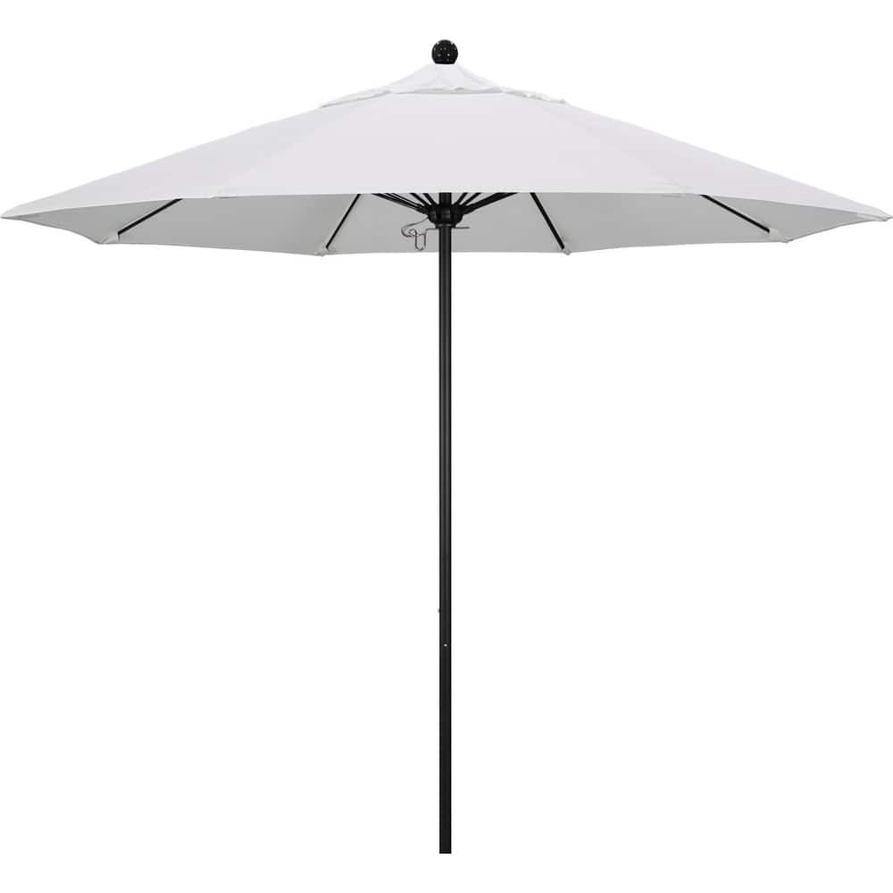 Patio Umbrellas; Diameter (Feet): 9; Height (Feet): 8.583; Fabric Color: Natural; Base Included: No; Canopy Fabric: Pacifica; Fade Resistant: Yes; Additional Information: Push Lift; Frame Material: Aluminum