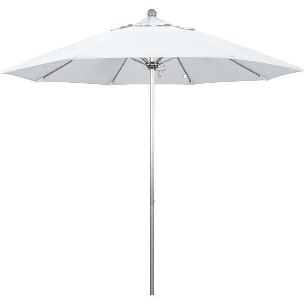 Patio Umbrellas; Diameter (Feet): 9; Height (Feet): 8.583; Fabric Color: Natural; Base Included: No; Canopy Fabric: Pacifica; Fade Resistant: Yes; Additional Information: Push Lift; Frame Material: Aluminum