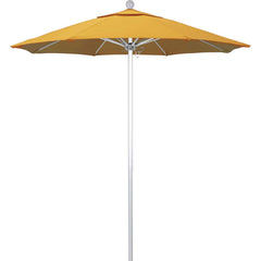 Patio Umbrellas; Diameter (Feet): 7.5; Height (Feet): 8.000; Fabric Color: Yellow; Base Included: No; Canopy Fabric: Pacifica; Fade Resistant: Yes; Additional Information: Push Lift; Frame Material: Aluminum