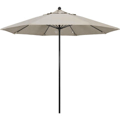 Patio Umbrellas; Diameter (Feet): 9; Height (Feet): 8.750; Fabric Color: Woven Granite; Base Included: No; Canopy Fabric: Olefin; Fade Resistant: Yes; Additional Information: Push Lift; Frame Material: Fiberglass