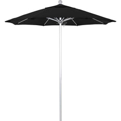 Patio Umbrellas; Diameter (Feet): 7.5; Height (Feet): 8.000; Fabric Color: Black; Base Included: No; Canopy Fabric: Pacifica; Fade Resistant: Yes; Additional Information: Push Lift; Frame Material: Aluminum