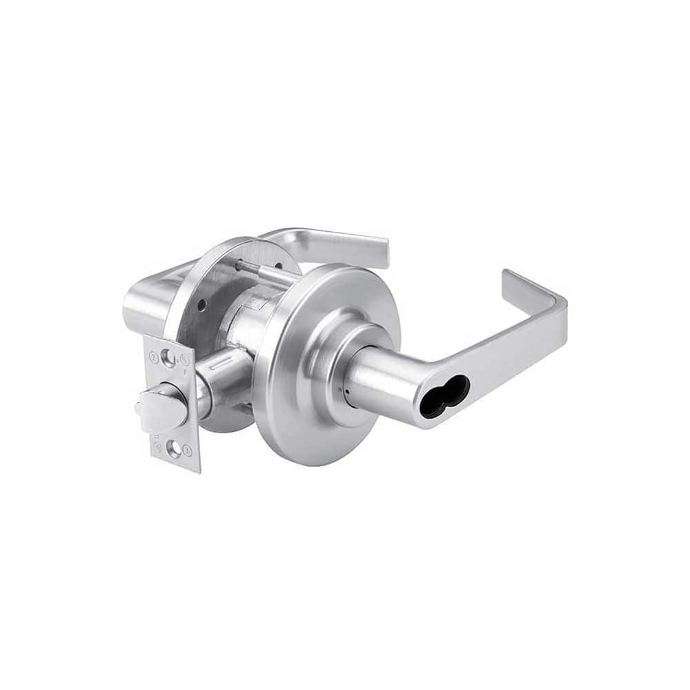 Lever Locksets; Type: Storeroom; Key Type: Keyed Different; Strike Type: ANSI 4-7/8; Finish/Coating: Satin Chrome; Material: Steel; Material: Steel; Door Thickness: 1-3/8 ™1-3/4; Backset: 2.75; Lockset Grade: Grade 2; Cylinder Type: SFIC Less Core; Minimu