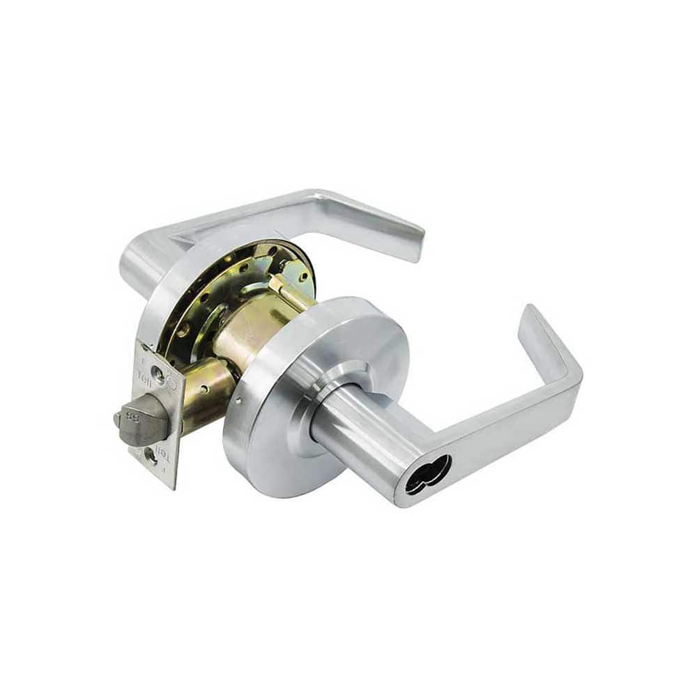 Lever Locksets; Type: Storeroom; Key Type: Keyed Different; Strike Type: ASA Strike; Finish/Coating: Satin Chrome; Material: Steel; Material: Steel; Door Thickness: 1-3/8-2; Backset: 2.375; Lockset Grade: Grade 2; Cylinder Type: SFIC Less Core; Minimum Or