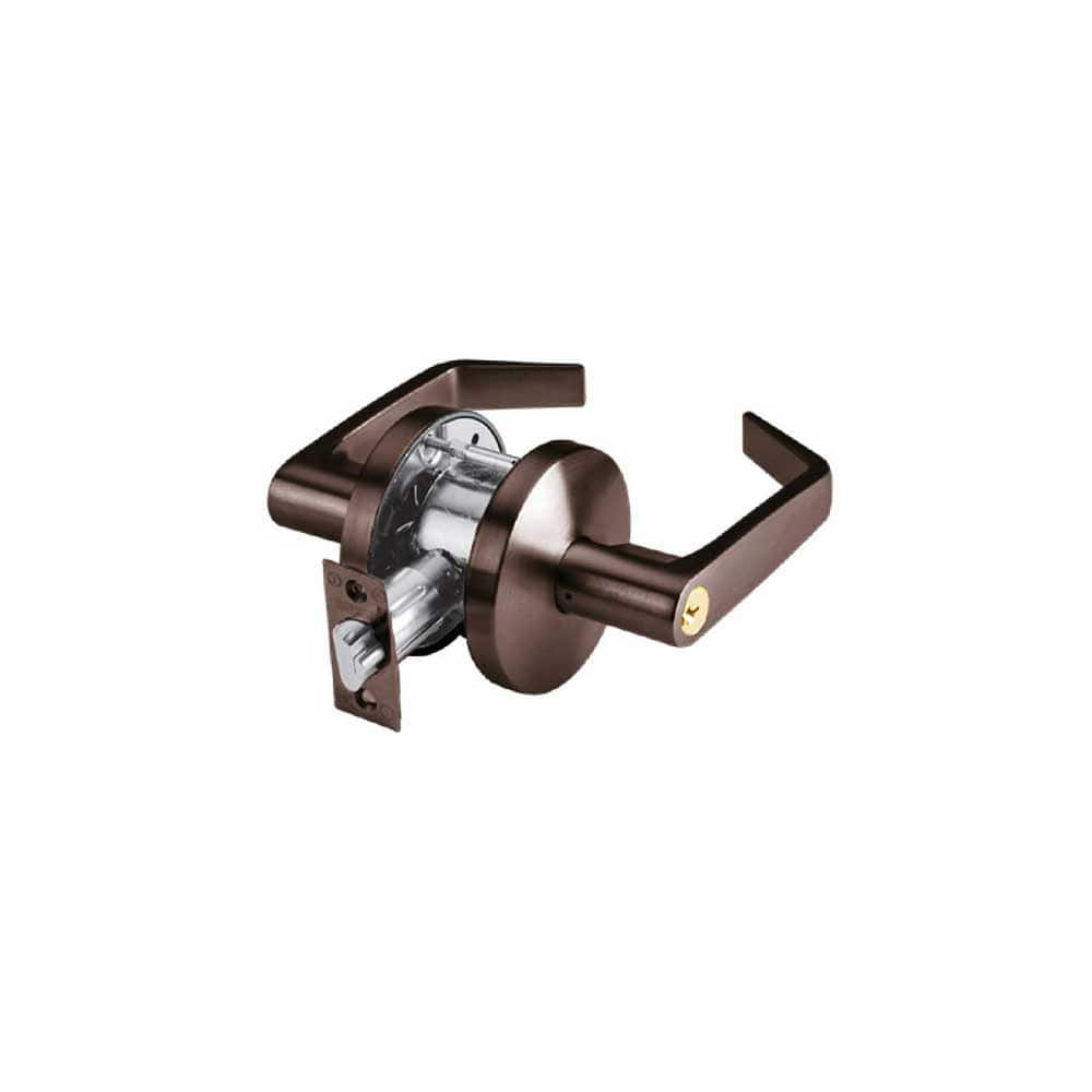 Lever Locksets; Type: Classroom; Key Type: Keyed Different; Strike Type: ANSI 4-7/8; Finish/Coating: Oil Rubbed Bronze; Material: Steel; Material: Steel; Door Thickness: 1-3/8 ™1-3/4; Backset: 2.75; Lockset Grade: Grade 2; Cylinder Type: Conventional; Min