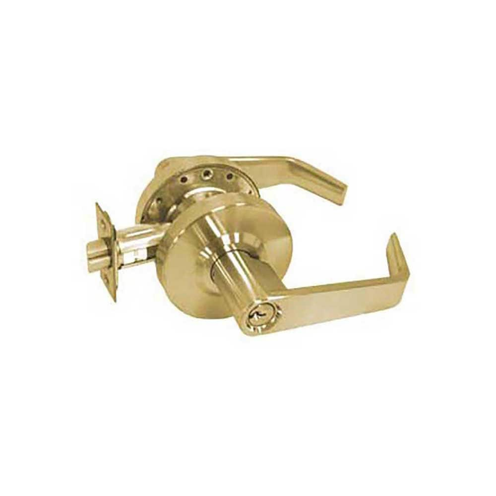 Lever Locksets; Type: Storeroom; Key Type: Keyed Different; Strike Type: ASA Strike; Finish/Coating: Bright Brass; Material: Steel; Material: Steel; Door Thickness: 1-3/8-2; Backset: 2.75; Lockset Grade: Grade 2; Cylinder Type: Conventional; Minimum Order