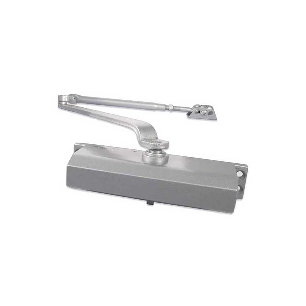 700 Door Closer Damper: 100 lb Load Capacity Cast Aluminum, Aluminum Finish, Non-Handed