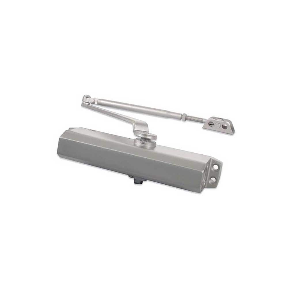 700 Door Closer Damper: 265 lb Load Capacity Cast Aluminum, Aluminum Finish, Non-Handed