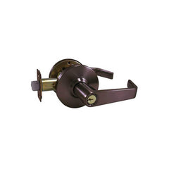 Lever Locksets; Type: Entry/Office; Key Type: Keyed Different; Strike Type: ASA Strike; Finish/Coating: Oil Rubbed Bronze; Material: Brass/Zinc; Material: Brass/Zinc; Door Thickness: 1-3/4-2; Backset: 2.75; Lockset Grade: Grade 2; Cylinder Type: Conventio