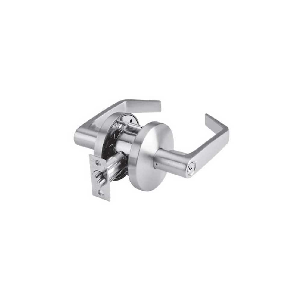 Lever Locksets; Type: Entry; Key Type: Keyed Different; Strike Type: ANSI 4-7/8; Finish/Coating: Satin Chrome; Material: Steel; Material: Steel; Door Thickness: 1-3/8 ™1-3/4; Backset: 2.75; Lockset Grade: Grade 2; Cylinder Type: Conventional; Minimum Orde