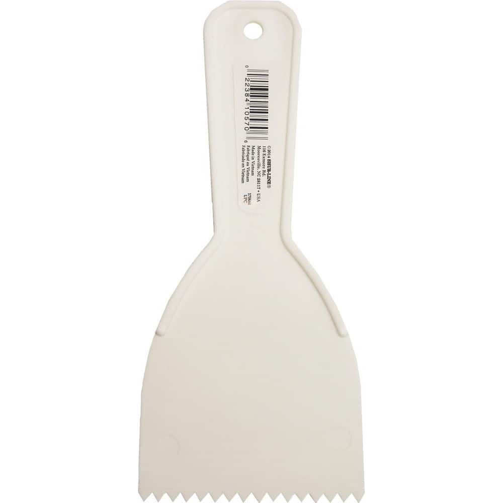 Putty Knife: Plastic, 3″ Wide Flexible, Plastic Handle