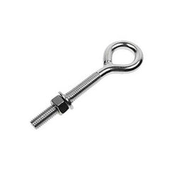 Fixed Lifting Eye Bolt: Without Shoulder, 1,550 lb Capacity, 3/8 ™ Thread, Steel Partially Threaded, 2-1/2″ Shank, 1-1/2″ Thread Length