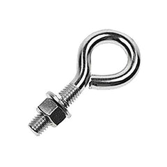 Fixed Lifting Eye Bolt: With Shoulder, 400 lb Capacity, 1/4 ™ Thread, Grade 316 Stainless Steel Fully Threaded, 3-1/8″ Shank