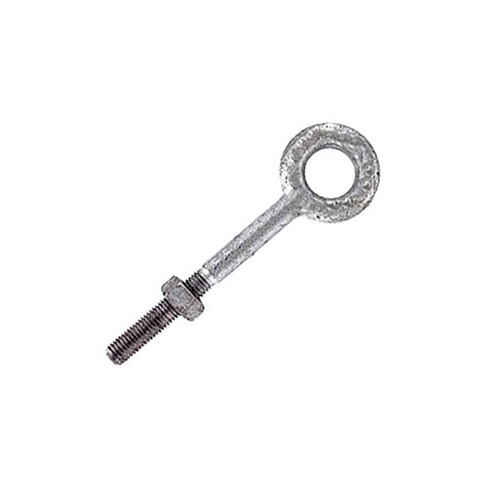 Fixed Lifting Eye Bolt: Without Shoulder, 600 lb Capacity, 3/8 ™ Thread, Grade 316 Stainless Steel Partially Threaded, 1″ Shank, 3/4″ Thread Length