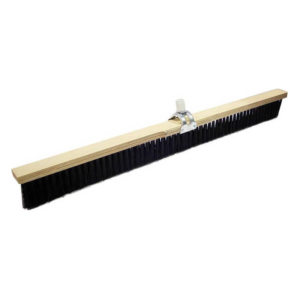 Push Broom: 36″ Wide, Polystyrene Bristle 3″ Bristle Length, Wood Block, Threaded Handle Connection, Handle Included