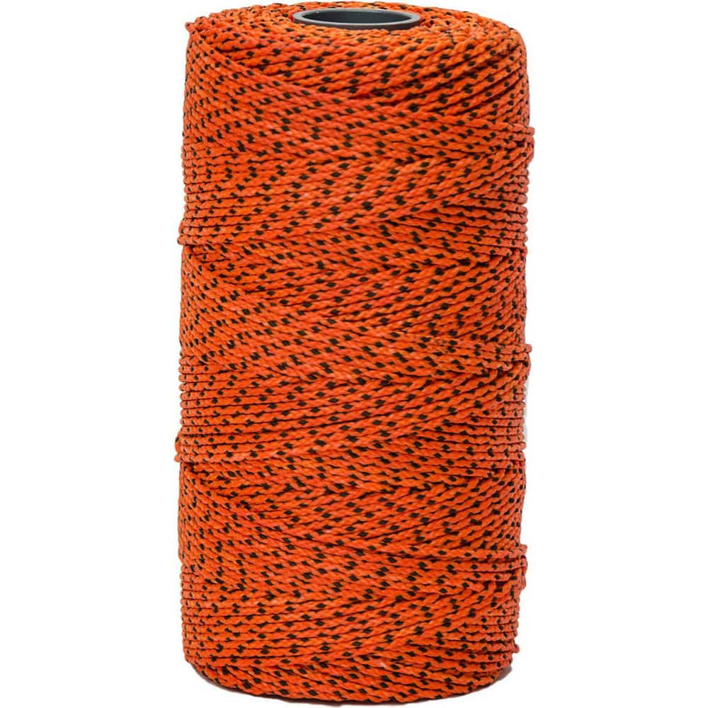 Twine; Type: Mason Line; Material: Nylon; Twine Construction: Braided; Color: Black; Orange; Overall Diameter: 0.073; Breaking Strength (Lb.): 250.000; Twine Size: #24; Length (Feet): 685.00; Twine Size: #24; Diameter (Decimal Inch): 0.073; Color: Black;