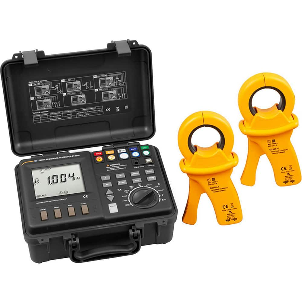 Earth Ground Resistance Testers; Maximum Earth Ground Resistance (kiloohm): 300; Minimum Earth Ground Resistance (kiloohm): 0.00002; Minimum Resolution: 0.001; Operating Frequency (Hz): 400; Maximum Resolution: 0.002; Cat Rating: CAT III; Accuracy: 5; Amp