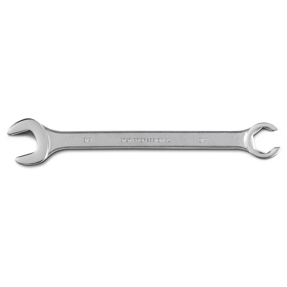 Flare Nut Wrenches; Type: Open End; Size (Inch): 3/4 in; Size (mm): 3/4 in; Head Type: Double; Offset; Opening Type: 6-Point Flare Nut; Head Offset Angle: 15; Non-sparking: No; Insulated: No; Magnetic: No; Corrosion-resistant: Yes; Ratcheting: No; Slip-re