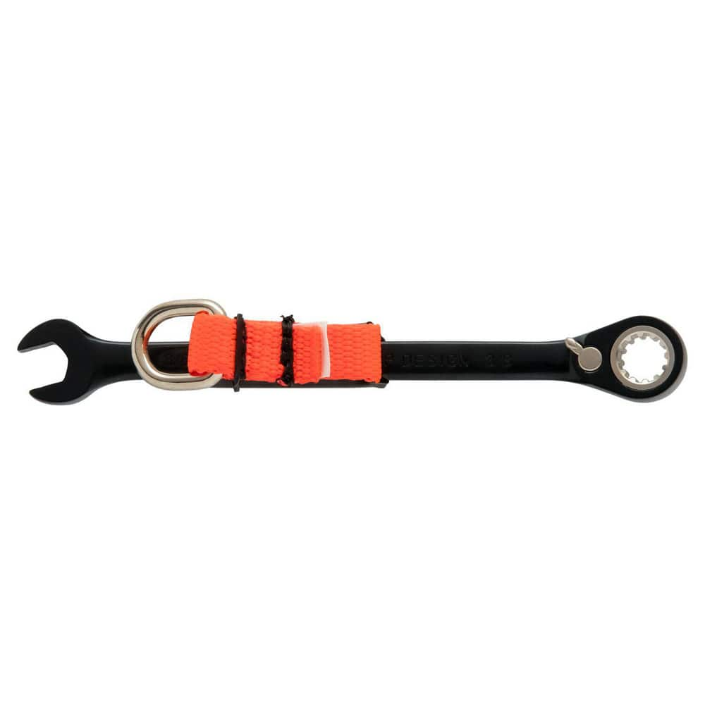 Combination Wrench: 0.375'' Head Size, 15 ° Offset 6.25'' OAL, Steel, Black Chrome-Plated