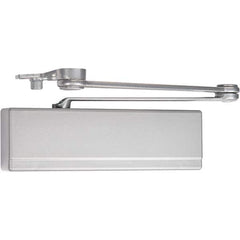 Door Damper: 13″ Closer Body Length Aluminum Enamel Finish, Non-Handed