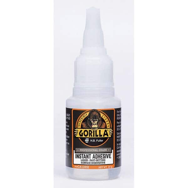 GorillaPro - 20 g Squeeze Bottle Clear Instant Adhesive - Strong Tooling