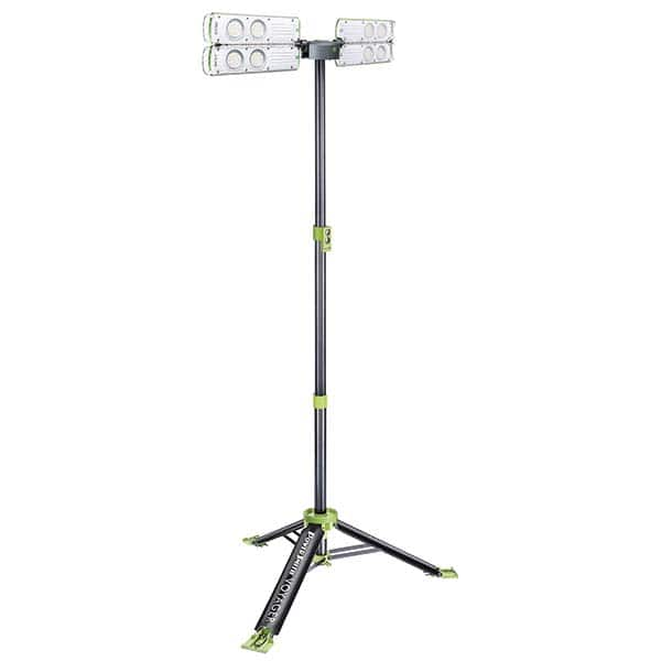 PowerSmith - Portable Work Lights Portable Type: Floor; Twin Angle Light; Tripod Lamp Type: LED - Strong Tooling