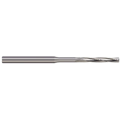 Chucking Reamer: 0.0935″ Dia, 2-1/2″ OAL, 11/16″ Flute Length, Straight Shank, Solid Carbide 4 Flute