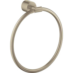 Grohe - Washroom Shelves, Soap Dishes & Towel Holders; Type: Towel Ring ; Material: Metal ; Length (Inch): 8.43 ; Width (Inch): 2-5/8 ; Depth (Inch): 2.71654 ; Finish/Coating: Brushed; Nickel - Exact Industrial Supply