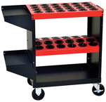 Tool Storage Cart - Holds 36 Pcs. 50 Taper - Black/Red - Strong Tooling
