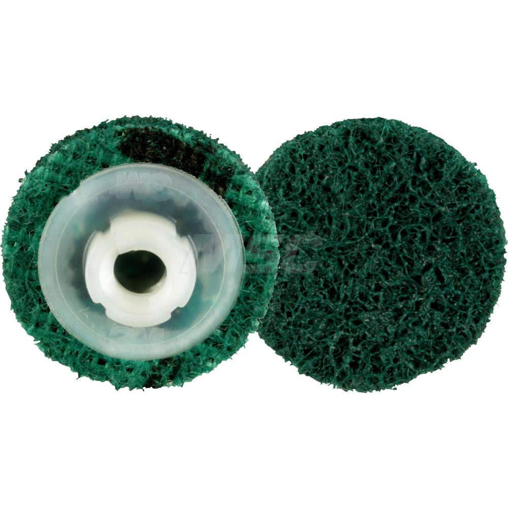 Quick-Change Disc: Roloc TS, 1″ Disc Dia, Ceramic, Non-Woven Green, Non-Woven Backed, 30,000 RPM