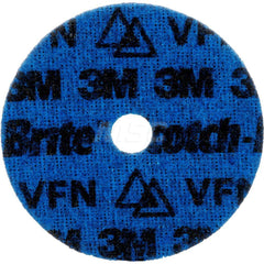 Quick-Change Disc: CD, 4″ Disc Dia, Ceramic, Non-Woven Blue, Non-Woven Backed, 15,000 RPM