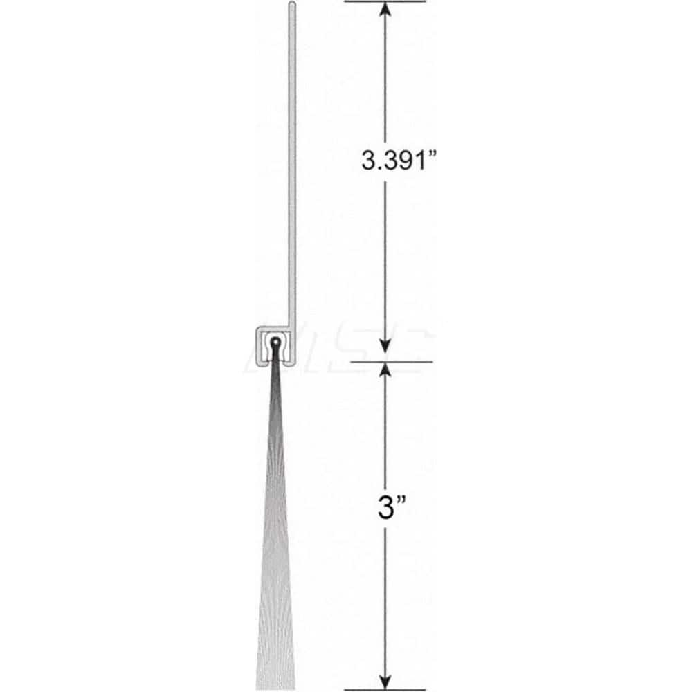 Sweeps & Seals; Product Type: Garage & Dock Door Sweep with Weather Seal; Flange Material: Anodized Aluminum; Overall Height: 6; Bristle Length: 3; Flange Width: 3.0000; Bristle Material: Nylon; Overall Length (Inch): 8.00; Length (Inch): 8.00; Overall Le