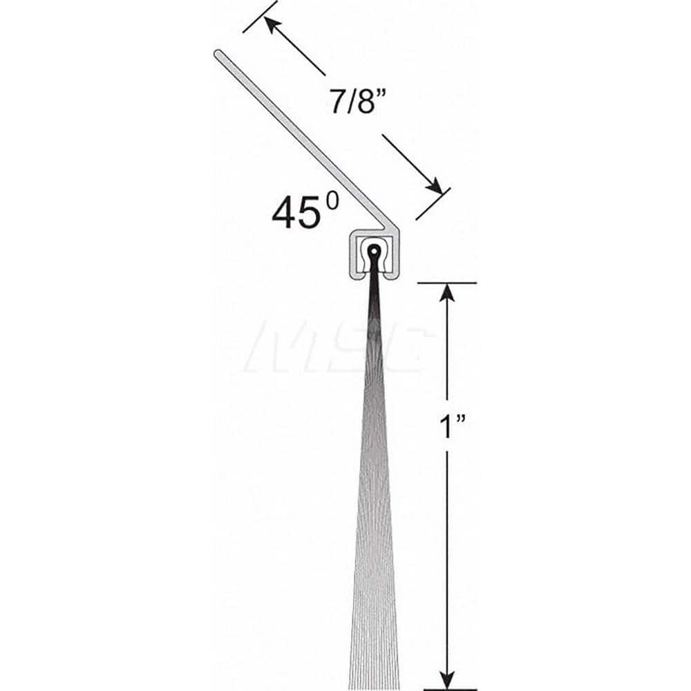 Sweeps & Seals; Product Type: Garage & Dock Door Sweep with Weather Seal; Flange Material: Anodized Aluminum; Overall Height: 1.875; Bristle Length: 1; Flange Width: 0.8750; Bristle Material: Nylon; Overall Length (Inch): 10.00; Length (Inch): 10.00; Over