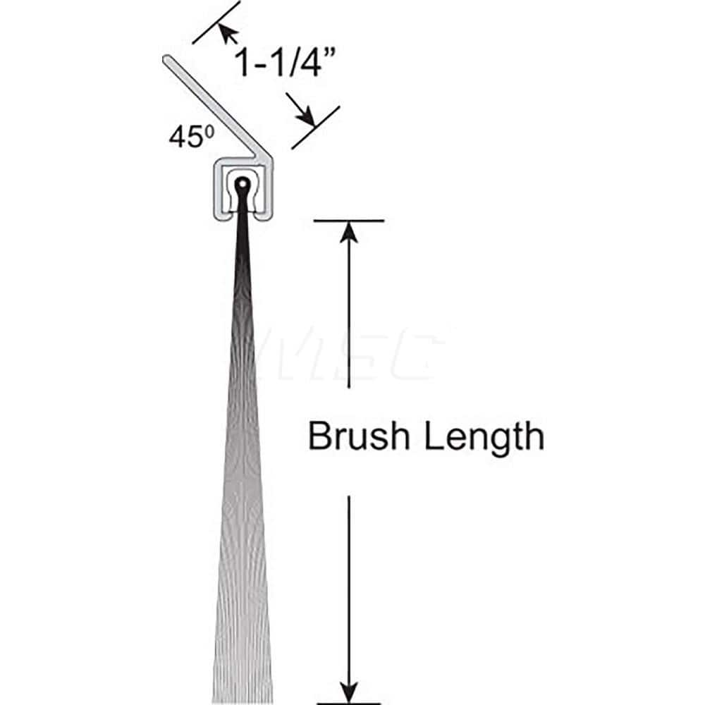 Sweeps & Seals; Product Type: Garage & Dock Door Sweep with Weather Seal; Flange Material: Anodized Aluminum; Overall Height: 2.75; Bristle Length: 1.5; Flange Width: 1.2500; Bristle Material: Polypropylene; Overall Length (Inch): 7.83; Length (Inch): 7.8