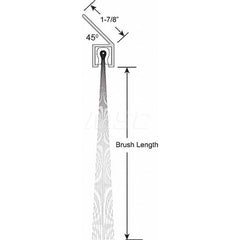 Sweeps & Seals; Product Type: Garage & Dock Door Sweep with Weather Seal; Flange Material: Anodized Aluminum; Overall Height: 3.375; Bristle Length: 1.5; Flange Width: 1.8750; Bristle Material: Nylon; Overall Length (Inch): 7.83; Length (Inch): 7.83; Over