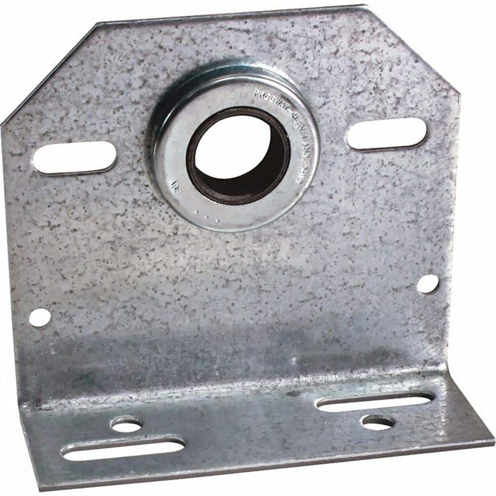 Garage Door Hardware; Type: Garage Door Bearing Center Plate; For Use With: Commercial Doors; Material: Steel; Hardware Diameter: 1; Finish/Coating: Galvanized; Includes: Center of Bearing to Wall 4-3/8 in, Pressed-In 1 in ID Freeway Bearing; For Use With