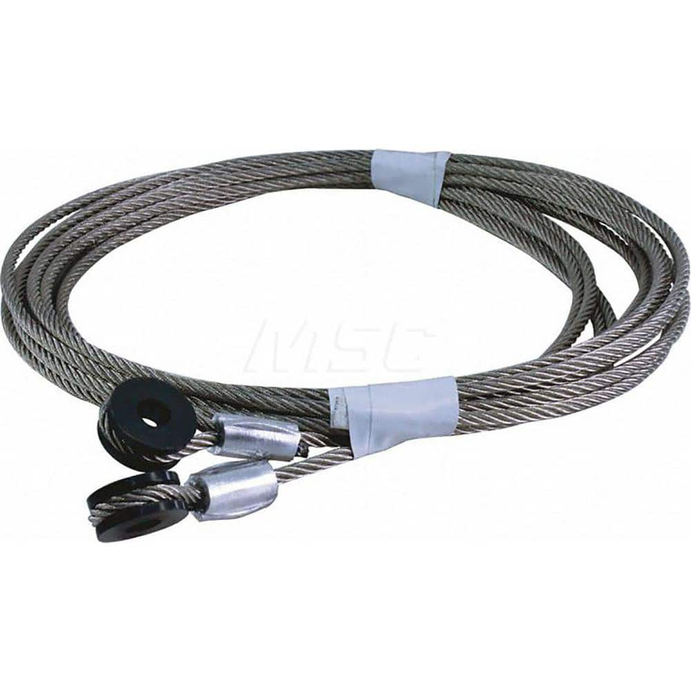 Garage Door Hardware; Type: Garage Door Cable Assembly, Spring Lift; For Use With: Commercial Doors; Material: Stainless Steel; Hardware Diameter: .125; Overall Length: 110.00; Includes: Nylon Insert and Aluminum Stop; Length (Inch): 110.00; For Use With: