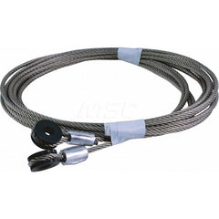 Garage Door Hardware; Type: Garage Door Cable Assembly, Spring Lift; For Use With: Commercial Doors; Material: Stainless Steel; Hardware Diameter: .125; Overall Length: 125.00; Includes: Nylon Insert and Aluminum Stop; Length (Inch): 125.00; For Use With: